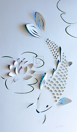 Koi with Lotus Flower