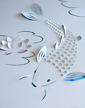Koi with Lotus Flower